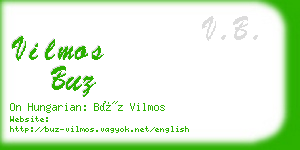 vilmos buz business card